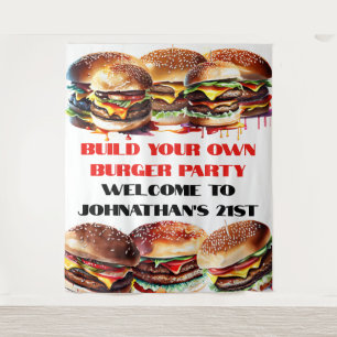 Tapete De Parede Burger party in out fast comida cheeseburgers