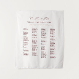 Tapete De Parede Burgundy Wedding Seating Chart Alphabetical Fabric