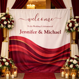 Tapete De Parede Burgundy Wedding Sign