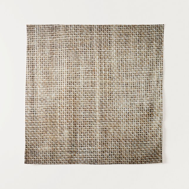 Tapete De Parede Burlap Hessian Background Texture (Frente)