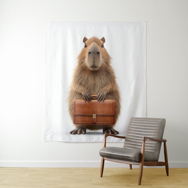 Tapete De Parede Business Capybara com Briefcase (In Situ)