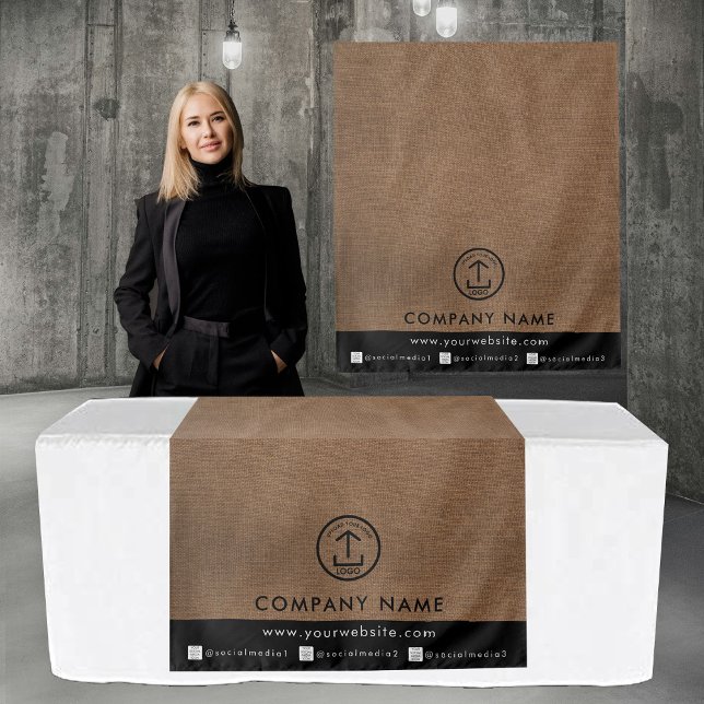 Tapete De Parede Business Table Runner Banner Linen Logo Social  (Business Table Runner Banner Linen Logo Social Tapestry)