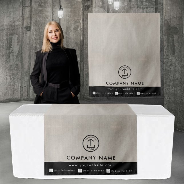 Tapete De Parede Business Table Runner Banner Linen Logo Social  (Business Table Runner Banner Linen Logo Social Tapestry)