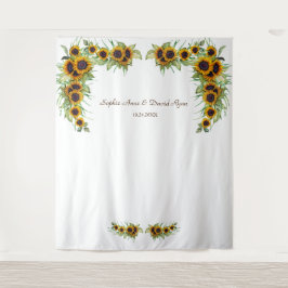 Tapete De Parede Cabaré de Fotos de Noiva com Girassóis Românticos 