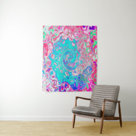 Tapete De Parede Cabeça azul-marinho e Abstrato cor-de-rosa