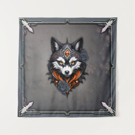 Tapete De Parede Cabeça de lobo majestoso, terminada em profundidad