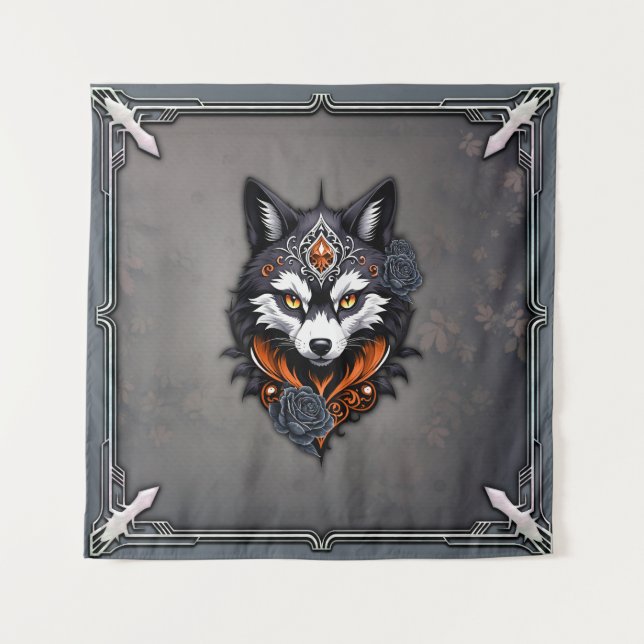 Tapete De Parede Cabeça de lobo majestoso, terminada em profundidad (Frente)