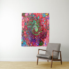 Tapete De Parede Cabeça Vermelha De Água Abstrato Retro Líquido