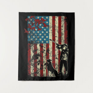 Tapete De Parede Caça ao Pato - Bandeira Patriótica Americana em