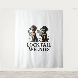 Tapete De Parede Cachorrinhos de Dachshund Engraçados para Cocktail