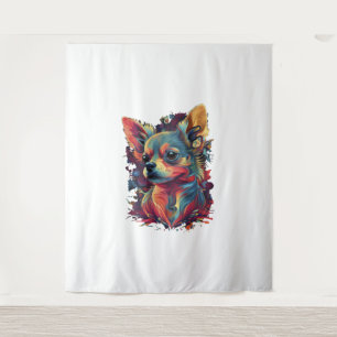 Tapete De Parede Cachorro Cachorro de Pintura do Abstrato Chihuahua
