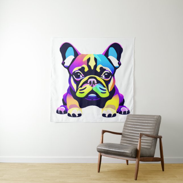 Tapete De Parede Cachorro Colorido (In Situ)