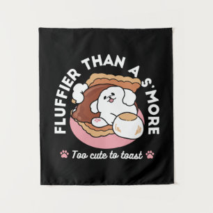 Tapete De Parede Cachorro Engraçado e Design de S'more – Pun para A