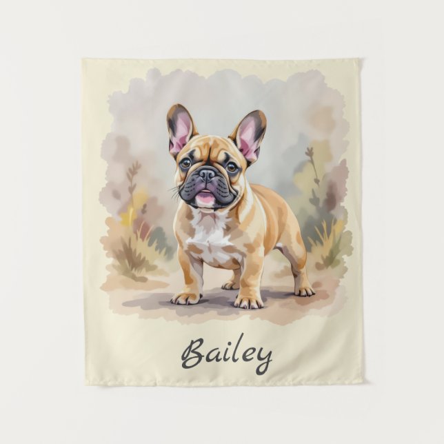 Tapete De Parede Cachorro Francês Tan Fawn - Cachorro Francês Cacho (Frente)