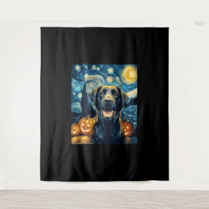 Tapete De Parede Cachorro Labrador Preto Fofo de Halloween Jack O L