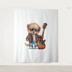 Tapete De Parede Cachorro Roll Rock Puppy (Dois)