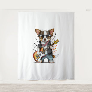 Tapete De Parede Cachorro Roll Rock Puppy (Um)
