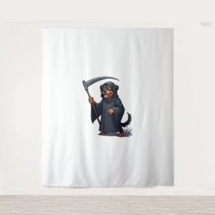 Tapete De Parede Cachorro Rottweiler da Grim Reaper