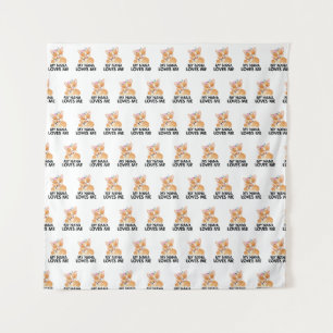 Tapete De Parede Cachorros de Corgi Bonitos - Minha Nana Me Ama