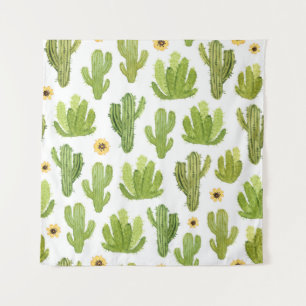 Tapete De Parede Cactus do Deserto Verde: Sem Costura