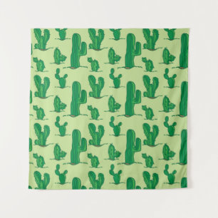 Tapete De Parede cactus pattern. hand drawing pattern. seamless han