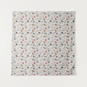 Tapete De Parede Cães Bons Design Branco