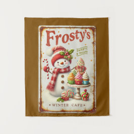 Tapete De Parede Café de inverno Homem de neve legal de Natal