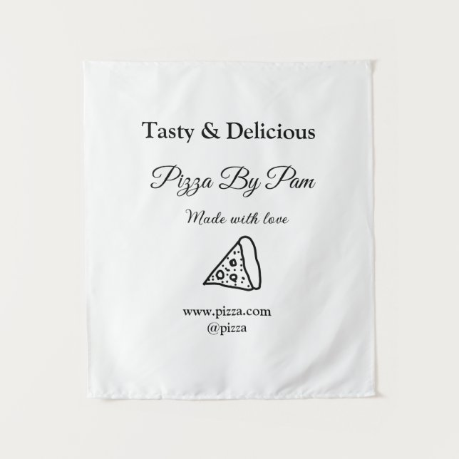 Tapete De Parede Café de pizza desagradável feito com amor adicione (Frente)