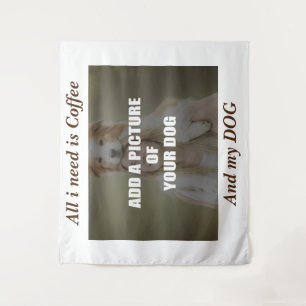 Tapete De Parede Café e meu Travesseiro decorativo de Cachorro