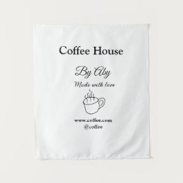 Tapete De Parede Café feito com amor adicionar texto site social
