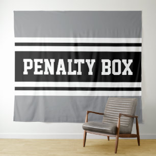 Tapete De Parede CAIXA DE PENALIDADE Esportivo Legal Preto Branco C