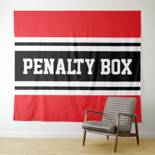 Tapete De Parede CAIXA DE PENALIDADE Esportivo Legal Vermelho Preto