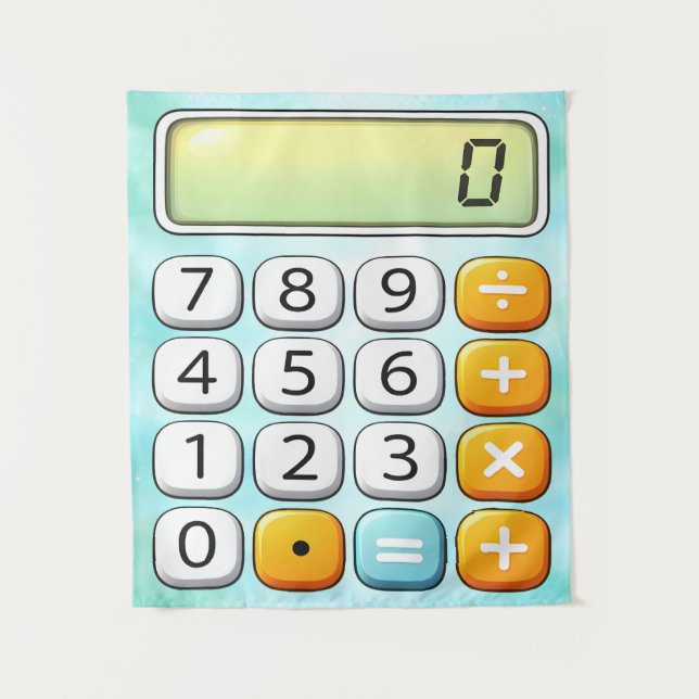 Tapete De Parede Calculadora Dia do Número Design de Matemática (Frente)