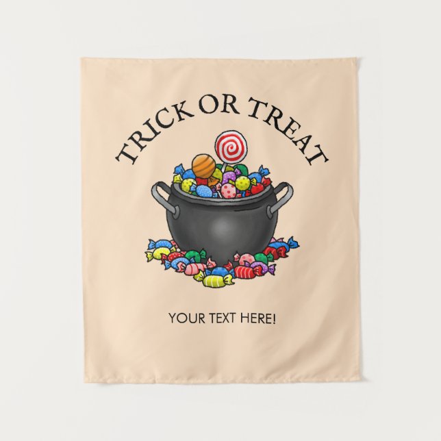 Tapete De Parede Caldeirão de Doces de Doce ou Travessura (Frente)