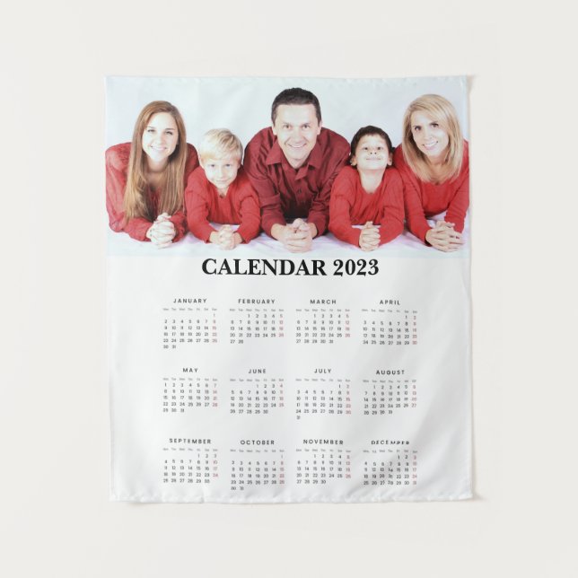 Tapete De Parede Calendário de Foto da Família Personalizada 2023 (Frente)