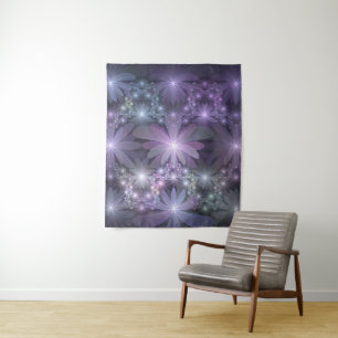 Tapete De Parede Cama de Flores Trendy Shiny Abstrato Arte Fractal