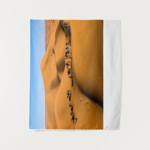 Tapete De Parede camelos no deserto sob céu azul