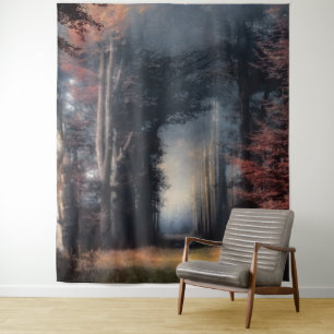 Tapete De Parede Caminho Para A Luz Em Uma Floresta De Árvore