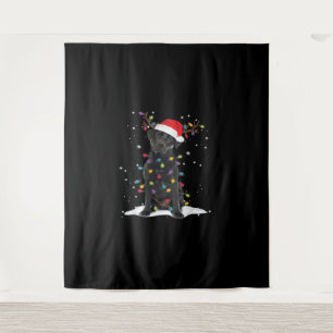 Tapete De Parede Camisa Black Labrador Xmas Dog Árvore de Natal Luz