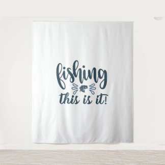 Tapete De Parede Camisa de pesca engraçada com slogan