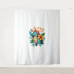 Tapete De Parede Camisa Havaiana Aloha Hawaii Sea Turtle Girl Women