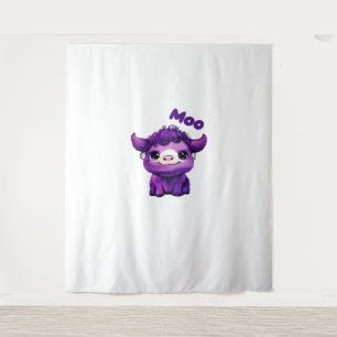Tapete De Parede Camisa T Sobredimensionada De Vaca Roxa
