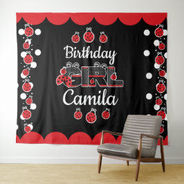 Tapete De Parede camiseta personalizada de aniversário da menina co