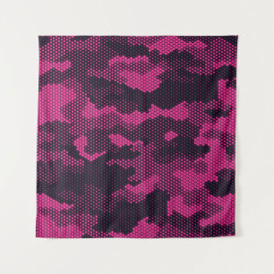 Tapete De Parede Camouflage hexagonal, fundo de textura militar
