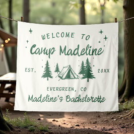 Tapete De Parede Camp Bachelorette Camping Backdrop - Mão Desenhada