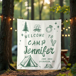 Tapete De Parede Camp Bachelorette Camping Bem-vindo Desenho de Mão