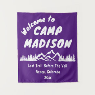 Tapete De Parede Camp Bachelorette Mountain Camping Partido Roxo