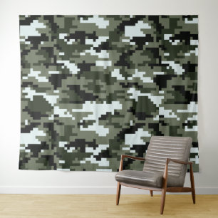 Tapete De Parede Camuflagem urbana digital de 8 bits/Camo