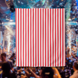 Tapete De Parede Cana de Açúcar Vermelha e Branca Listrada Horizont