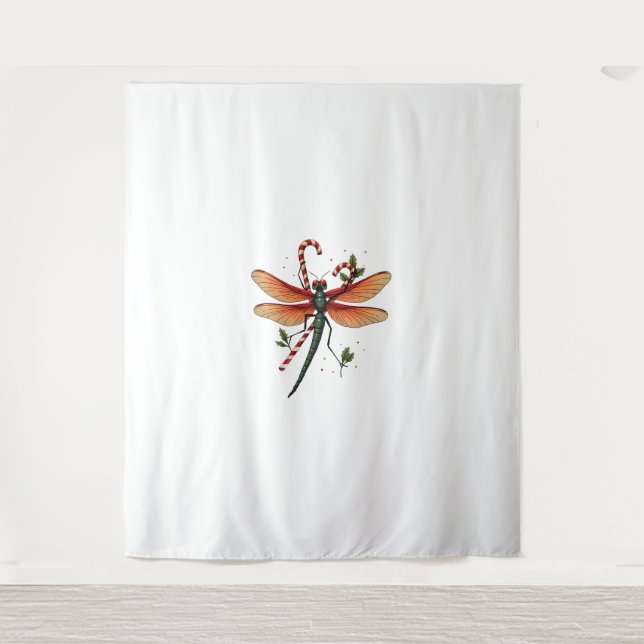 Tapete De Parede Candy Cane Dragonfly (Frente)